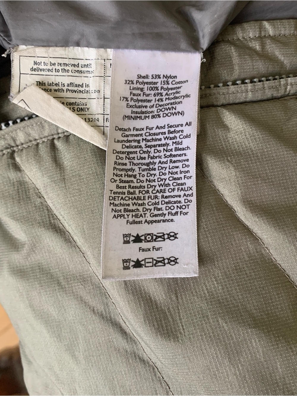 Eddie Bauer Women's Olive Long Down Puffer Jacket Quilted Waterproof. Size PM - Picture 4 of 8